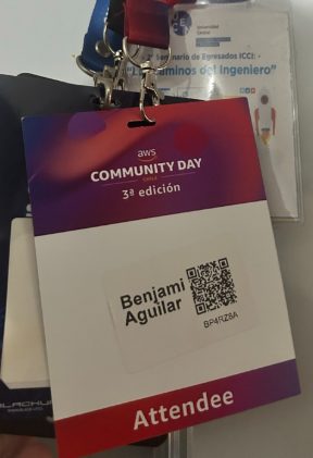 Credencial del AWS Community Day Chile